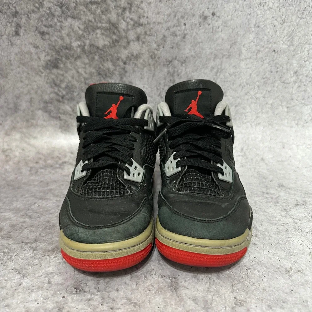Jordan Air Jordan 4 Retro Kids 4Y Black Bred Reimagined FQ8213-006 Sneakers